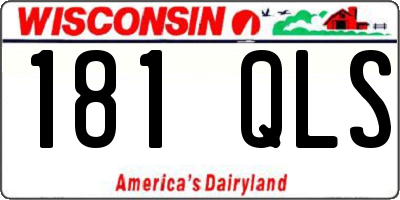 WI license plate 181QLS