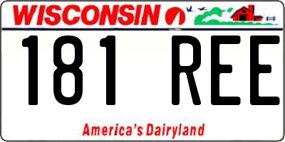 WI license plate 181REE
