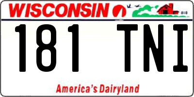 WI license plate 181TNI