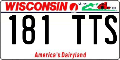 WI license plate 181TTS