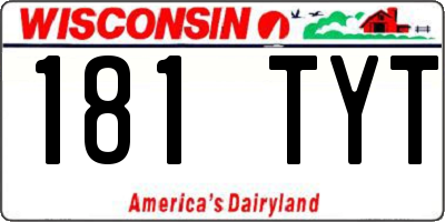 WI license plate 181TYT