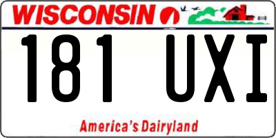 WI license plate 181UXI