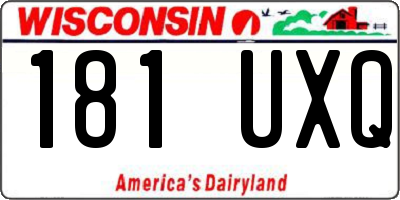 WI license plate 181UXQ
