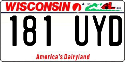 WI license plate 181UYD