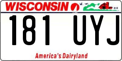 WI license plate 181UYJ