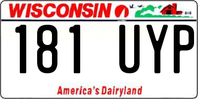 WI license plate 181UYP