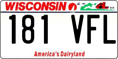 WI license plate 181VFL
