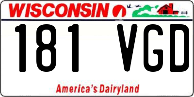 WI license plate 181VGD