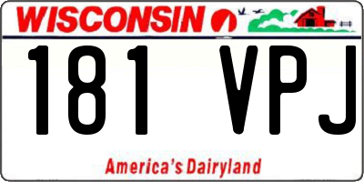 WI license plate 181VPJ