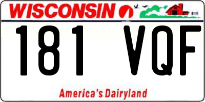 WI license plate 181VQF