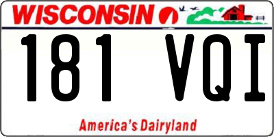 WI license plate 181VQI