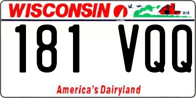 WI license plate 181VQQ