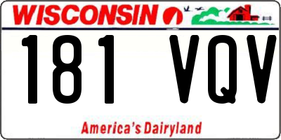 WI license plate 181VQV