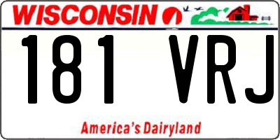WI license plate 181VRJ
