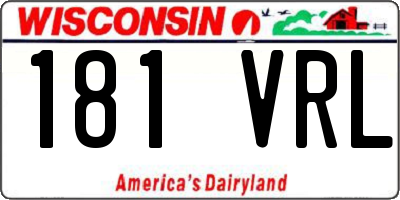 WI license plate 181VRL