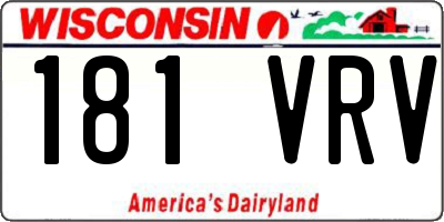 WI license plate 181VRV