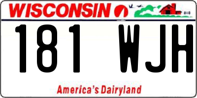 WI license plate 181WJH