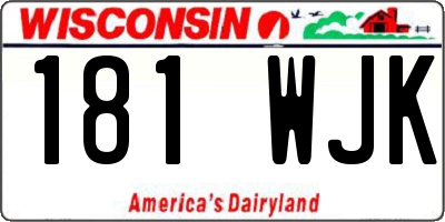 WI license plate 181WJK