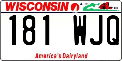WI license plate 181WJQ
