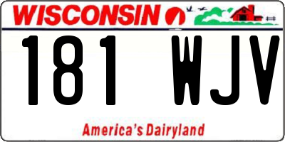 WI license plate 181WJV
