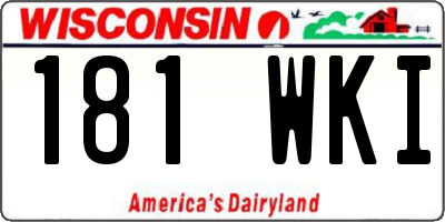 WI license plate 181WKI