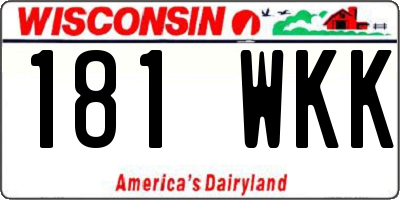 WI license plate 181WKK