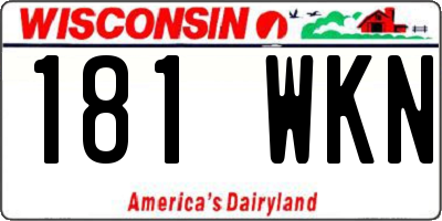 WI license plate 181WKN