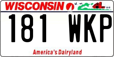WI license plate 181WKP