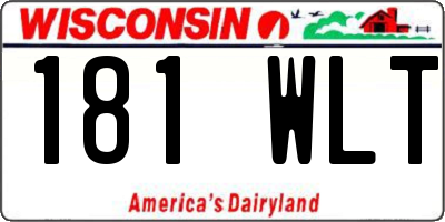 WI license plate 181WLT