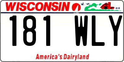 WI license plate 181WLY