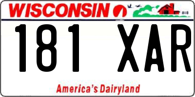 WI license plate 181XAR