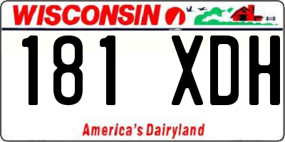 WI license plate 181XDH