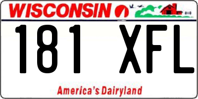 WI license plate 181XFL