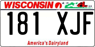 WI license plate 181XJF