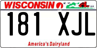 WI license plate 181XJL