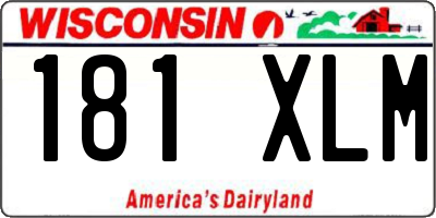 WI license plate 181XLM