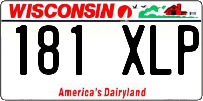 WI license plate 181XLP