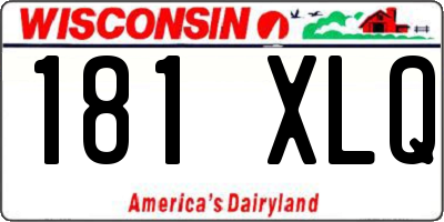 WI license plate 181XLQ