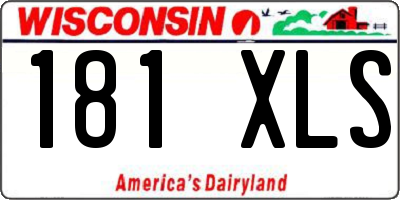 WI license plate 181XLS