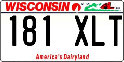 WI license plate 181XLT
