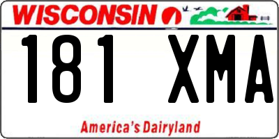 WI license plate 181XMA