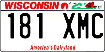 WI license plate 181XMC