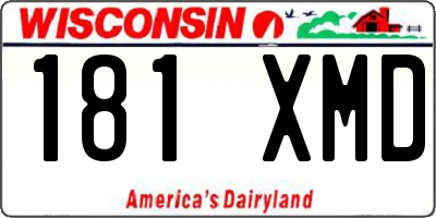 WI license plate 181XMD