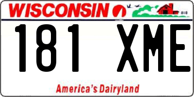 WI license plate 181XME