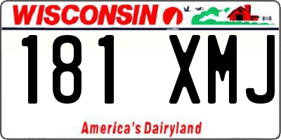 WI license plate 181XMJ