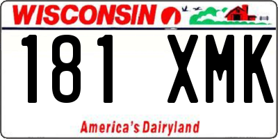 WI license plate 181XMK