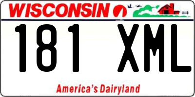 WI license plate 181XML