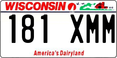 WI license plate 181XMM