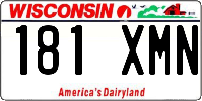 WI license plate 181XMN
