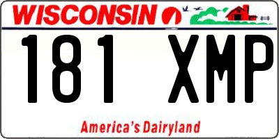 WI license plate 181XMP